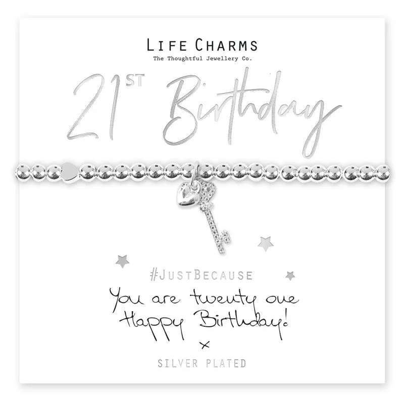 Life charms You are 21 Bracelet