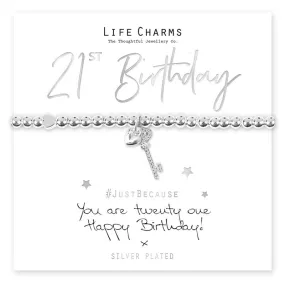 Life charms You are 21 Bracelet