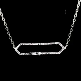 #LVNA2024 | Hexagon Baguette Paved Diamond Necklace in 16-18” 18kt
