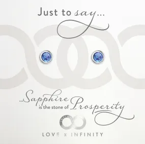 LXI Birthstone Earrings Sapphire/September