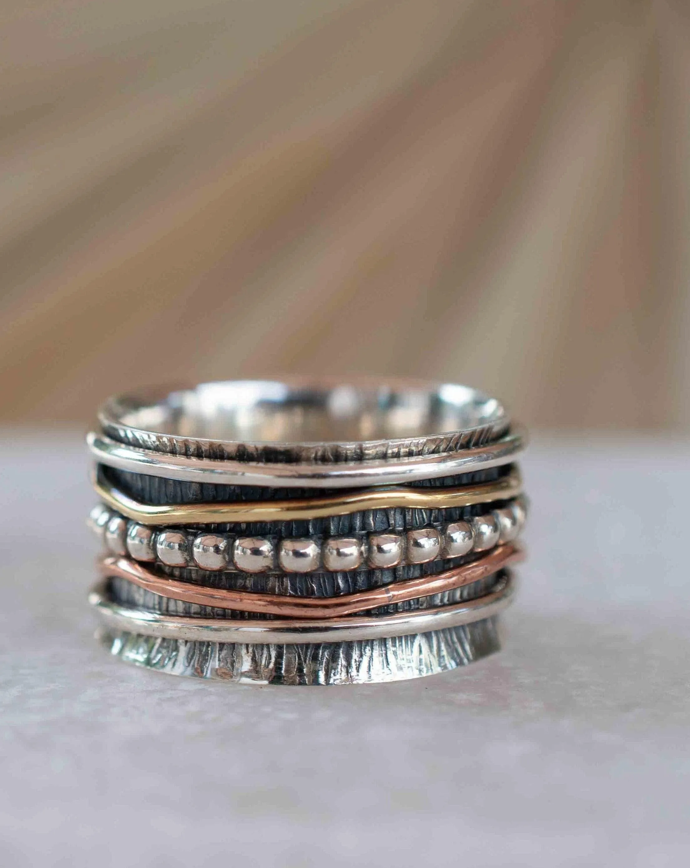 Meditation Ring ~ Spinner Ring ~ Sterling Silver 925 ~MS031