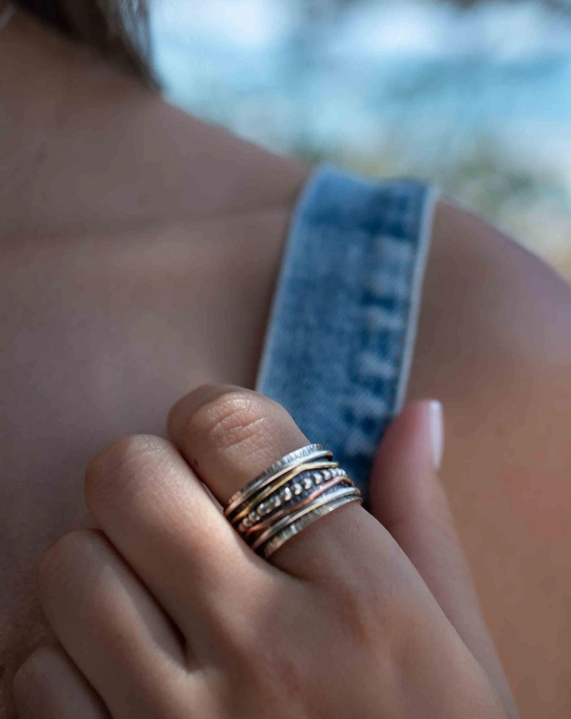 Meditation Ring ~ Spinner Ring ~ Sterling Silver 925 ~MS031