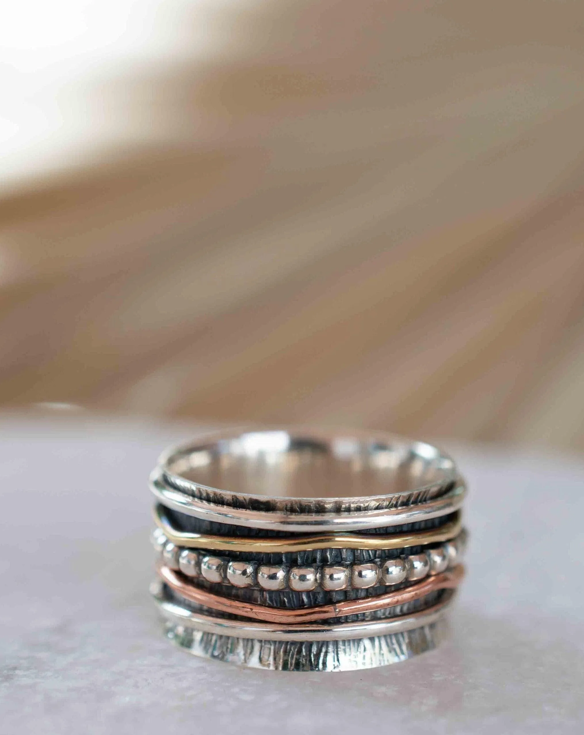Meditation Ring ~ Spinner Ring ~ Sterling Silver 925 ~MS031
