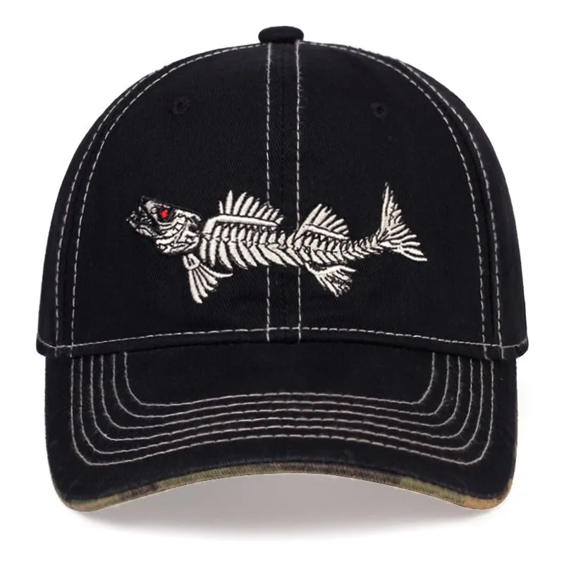 Mens fishbone outdoor sports travel cap