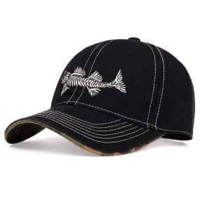 Mens fishbone outdoor sports travel cap