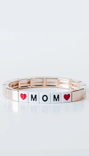 MOM Block Letter Bracelet | Ryan Porter