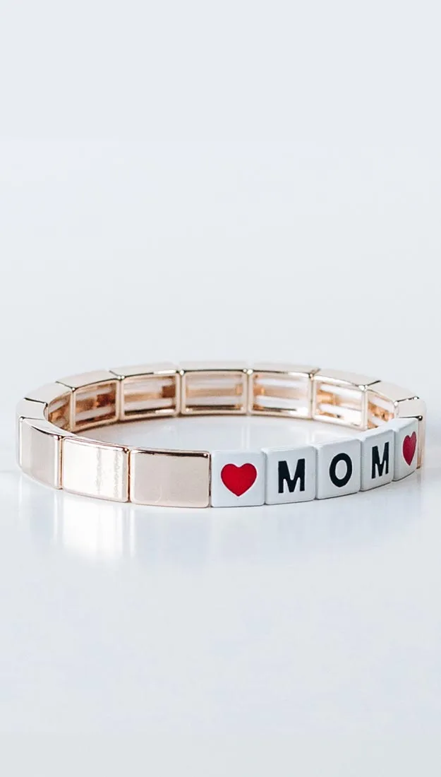 MOM Block Letter Bracelet | Ryan Porter