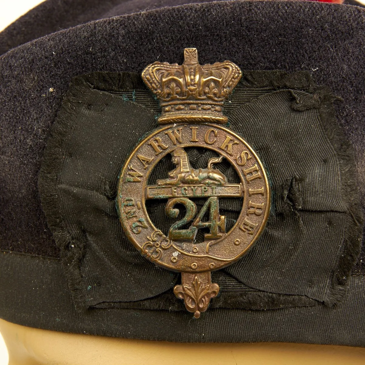 Original Pre-1881 British 24th of Foot Regimental Glengarry Cap with Badge