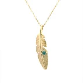 Parle Yellow Gold Drop Style Montana Sapphire Pendant PCC387MSXCI