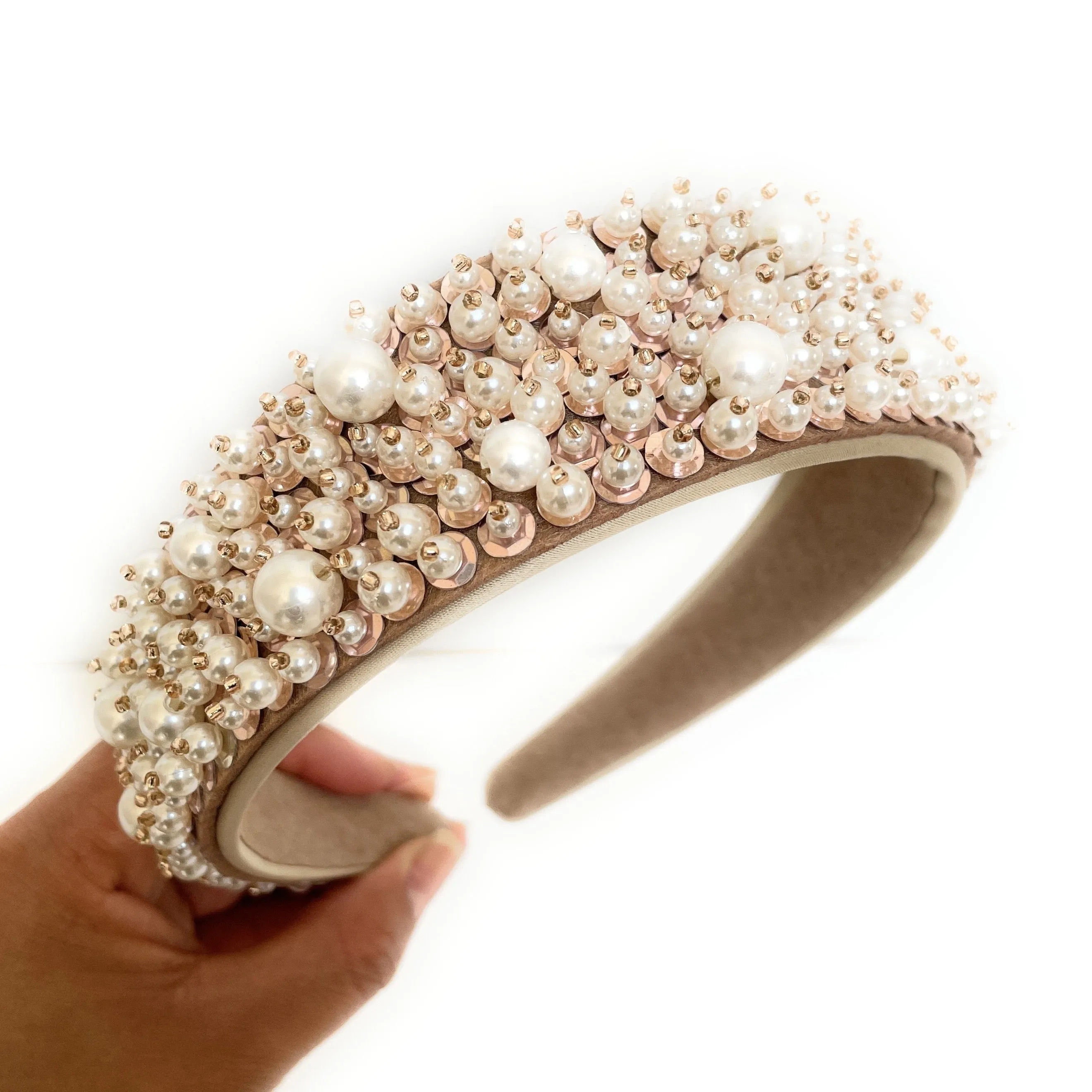 Pearl Headband (Beige)