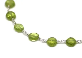 Peridot Bracelet in Wire Wrapped Silver