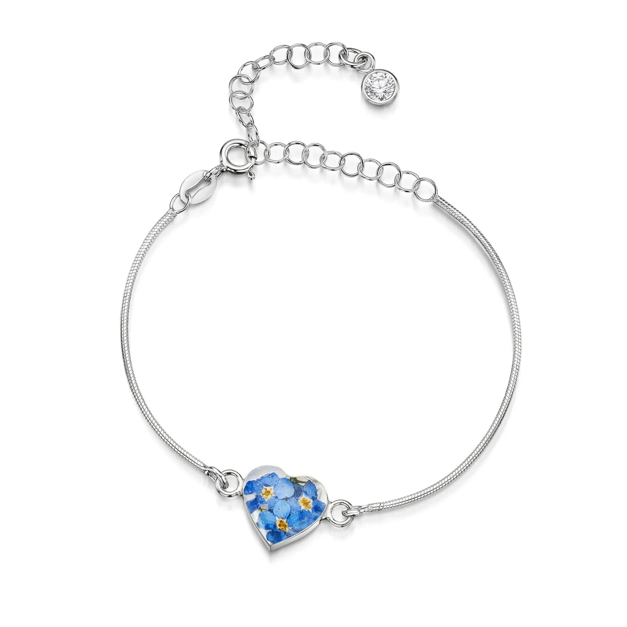 Personalized Sterling Silver Birthstone Flower Bracelets | Shrieking Violet®