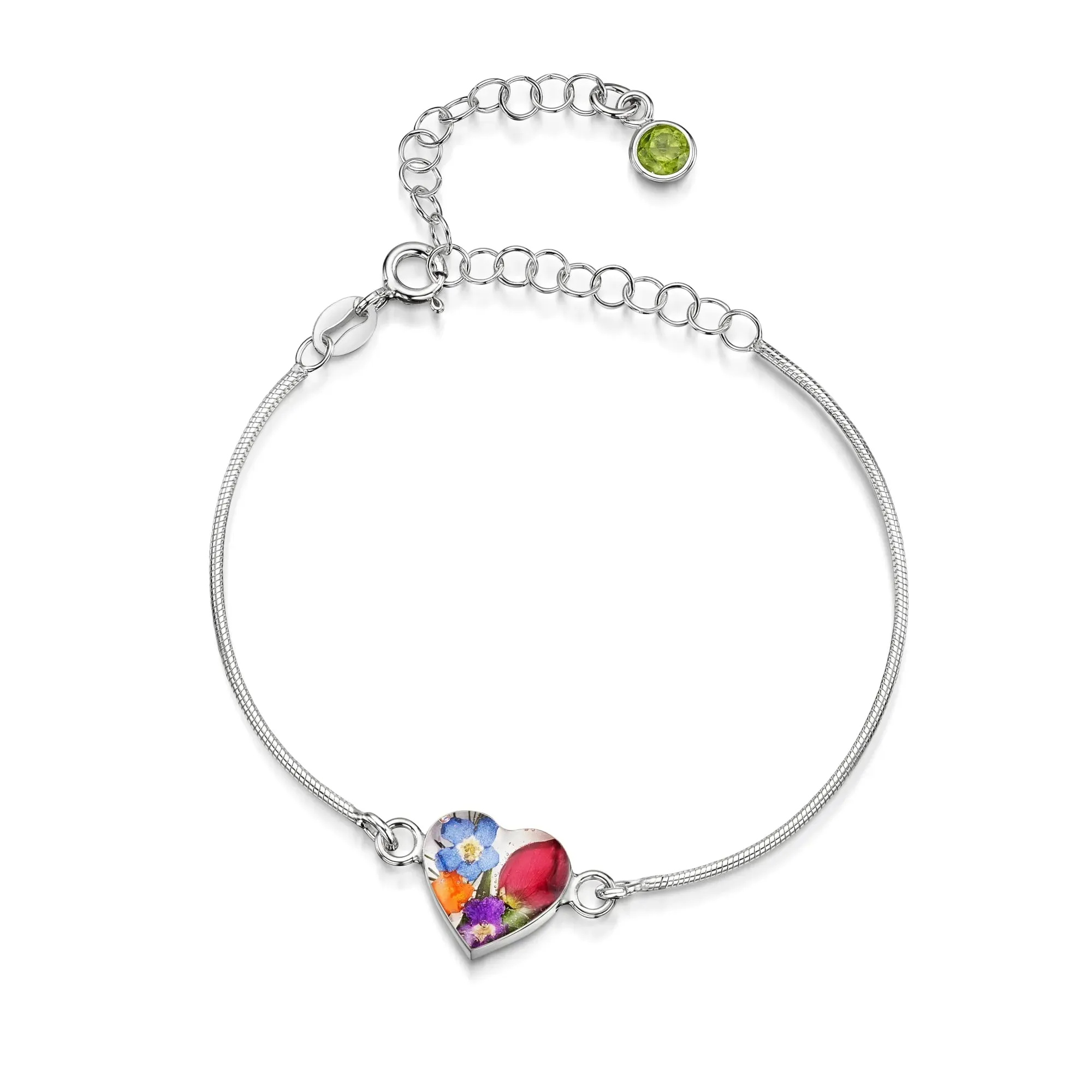 Personalized Sterling Silver Birthstone Flower Bracelets | Shrieking Violet®