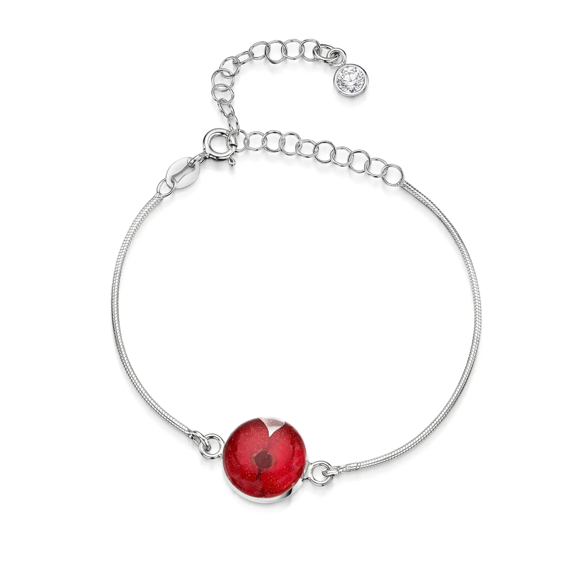 Personalized Sterling Silver Birthstone Flower Bracelets | Shrieking Violet®