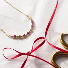 Pink Tourmaline Ruby Necklace