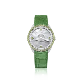 Queen of Hearts Peridot 37 Luxury Diamond Watch
