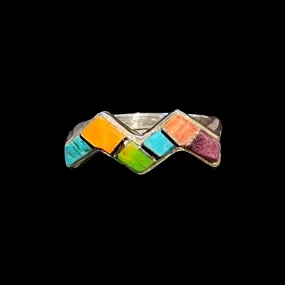 Rainbow Lightening Ring - Size 6.5
