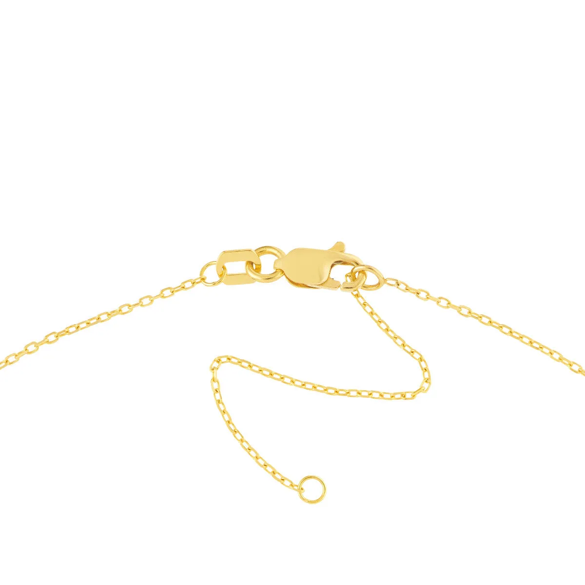 Raised Rectangle with Diamond Necklace
