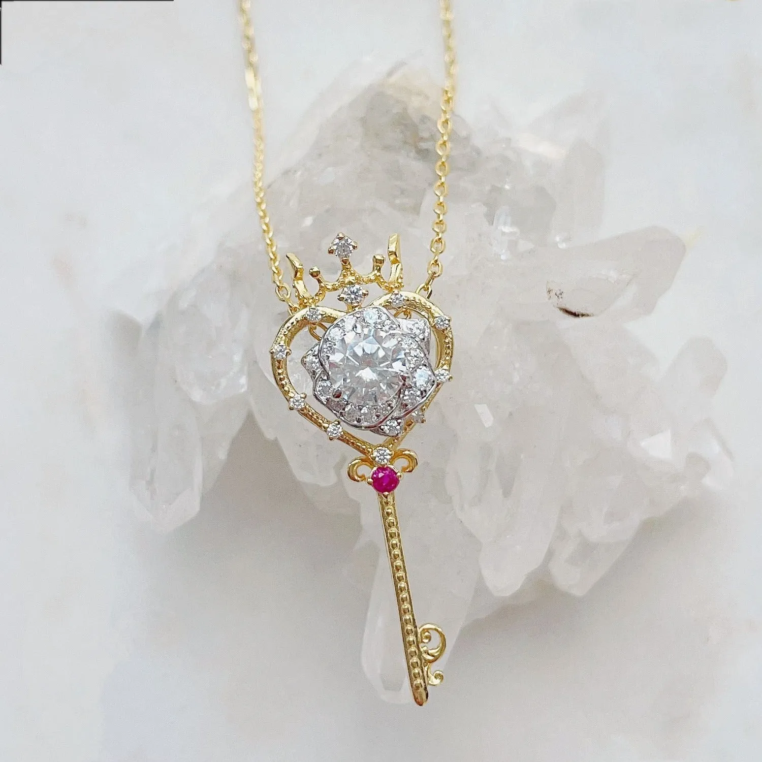 Rosa Key Three-Way Necklace©