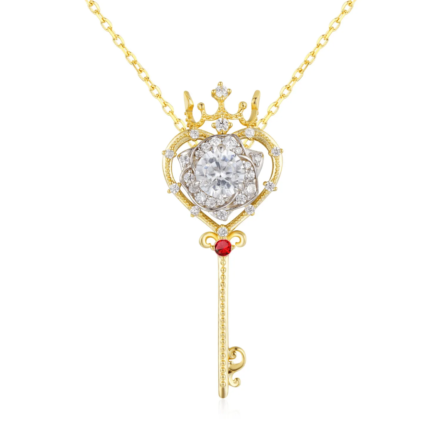 Rosa Key Three-Way Necklace©