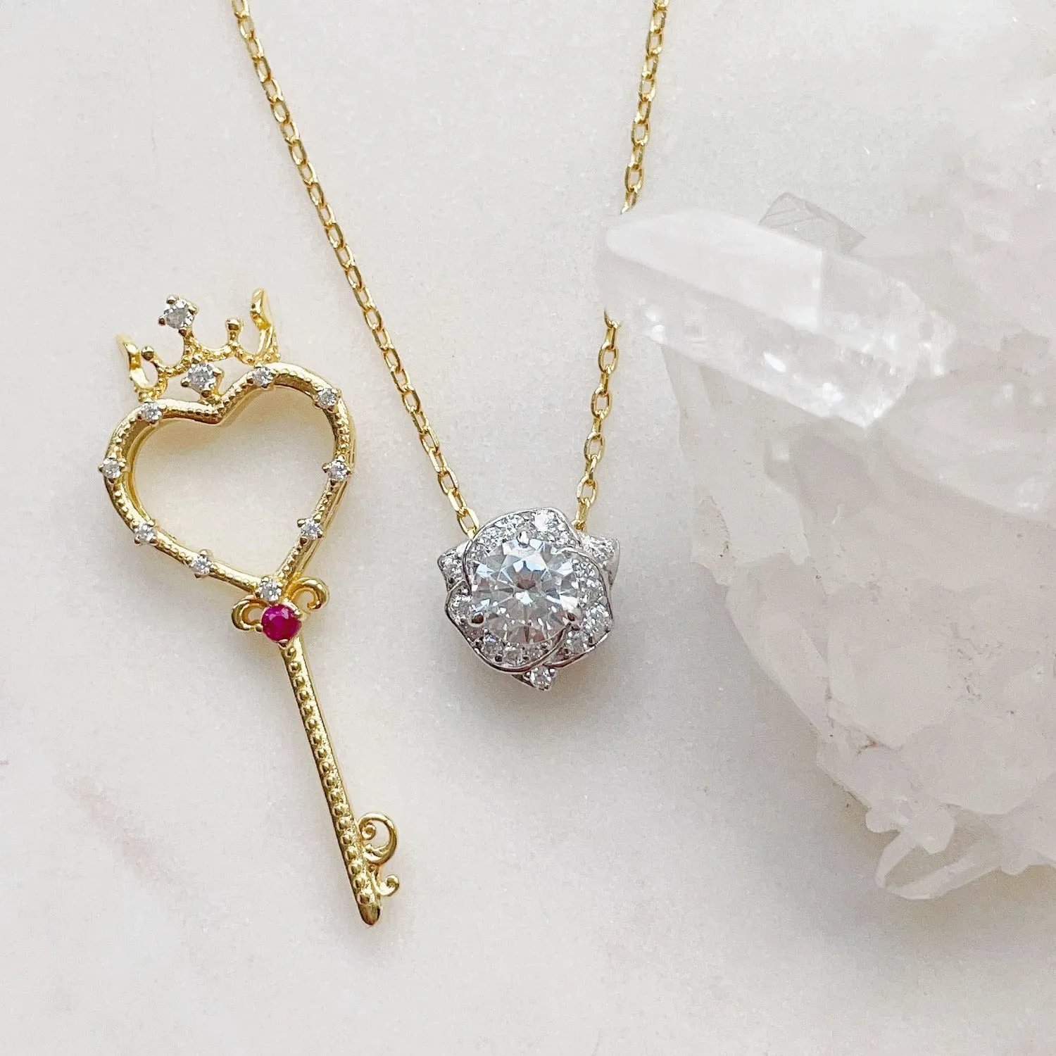 Rosa Key Three-Way Necklace©