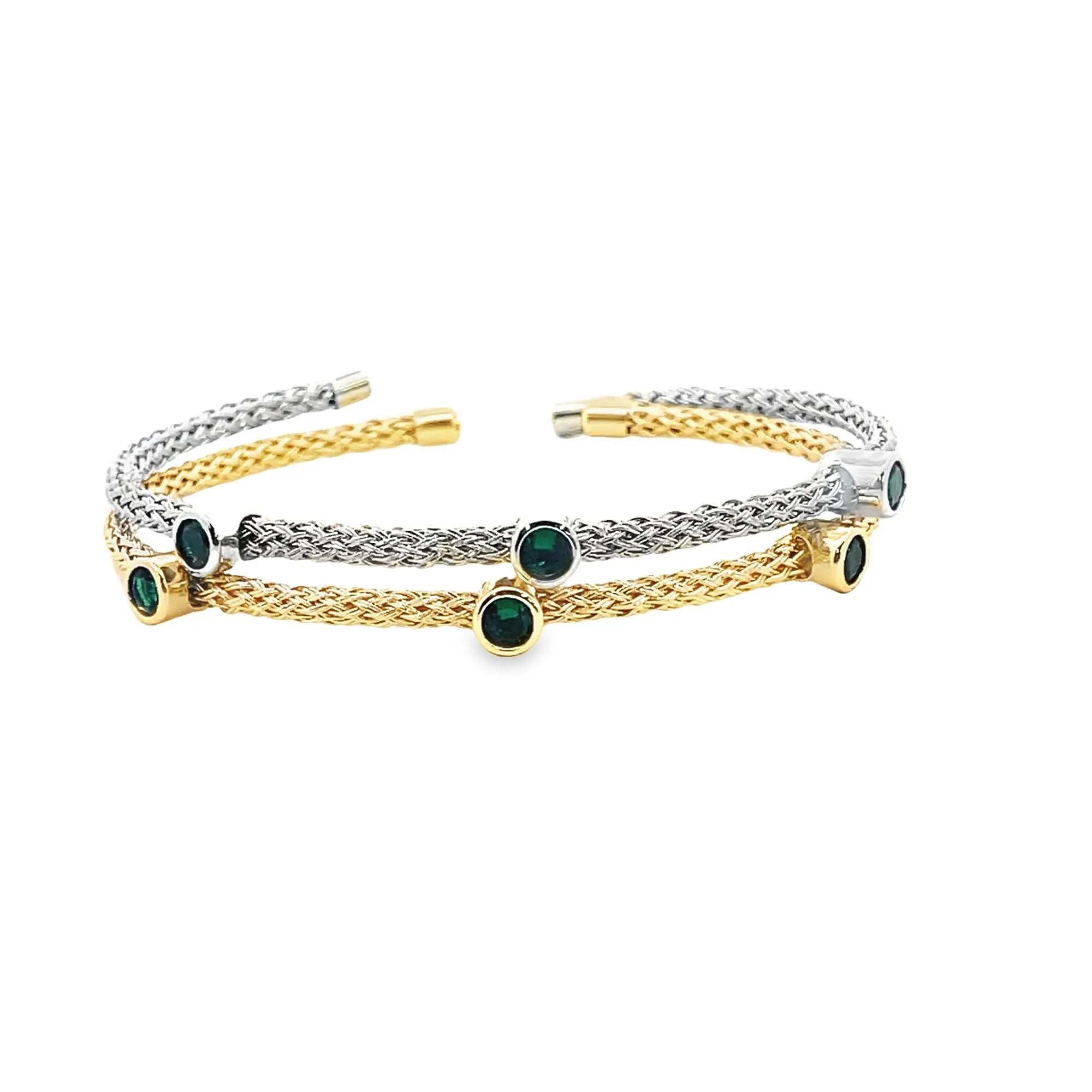 Round CZ Stone Bangle (B62)