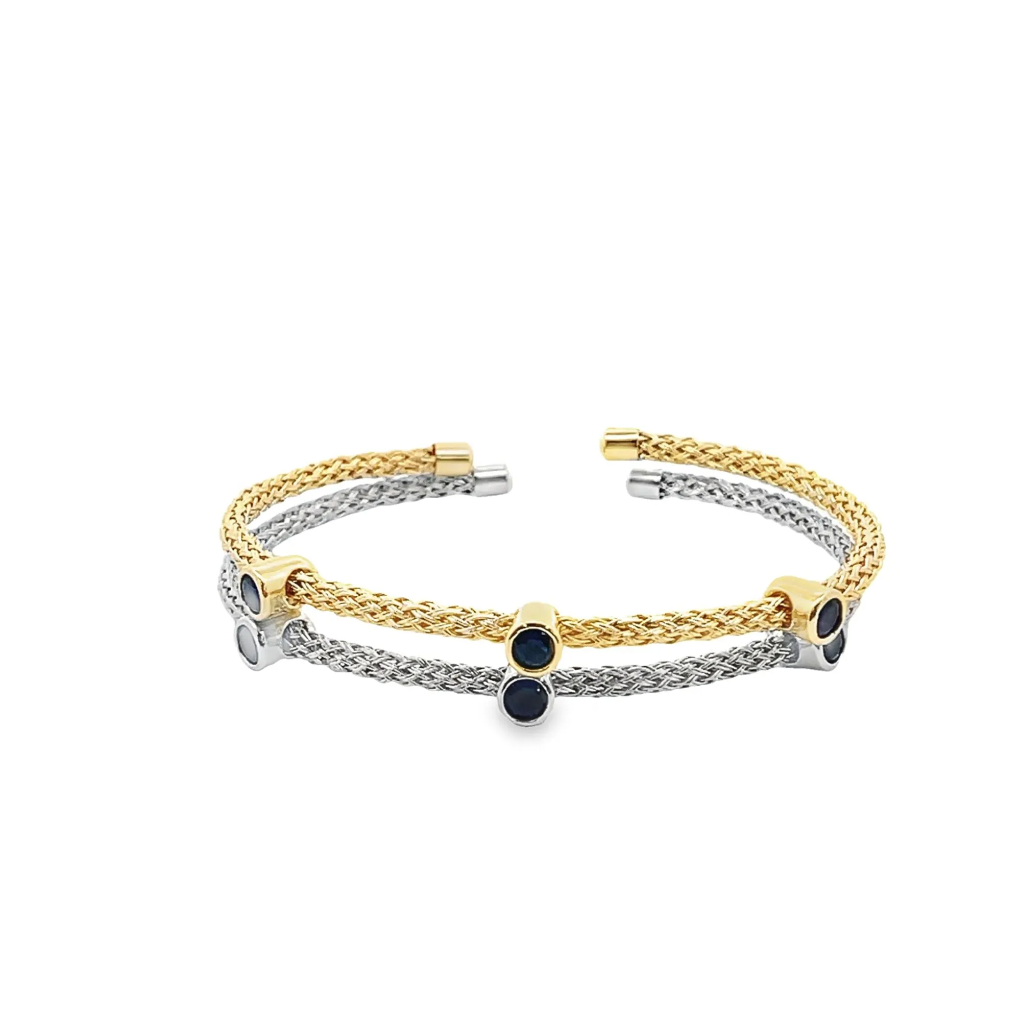 Round CZ Stone Bangle (B62)