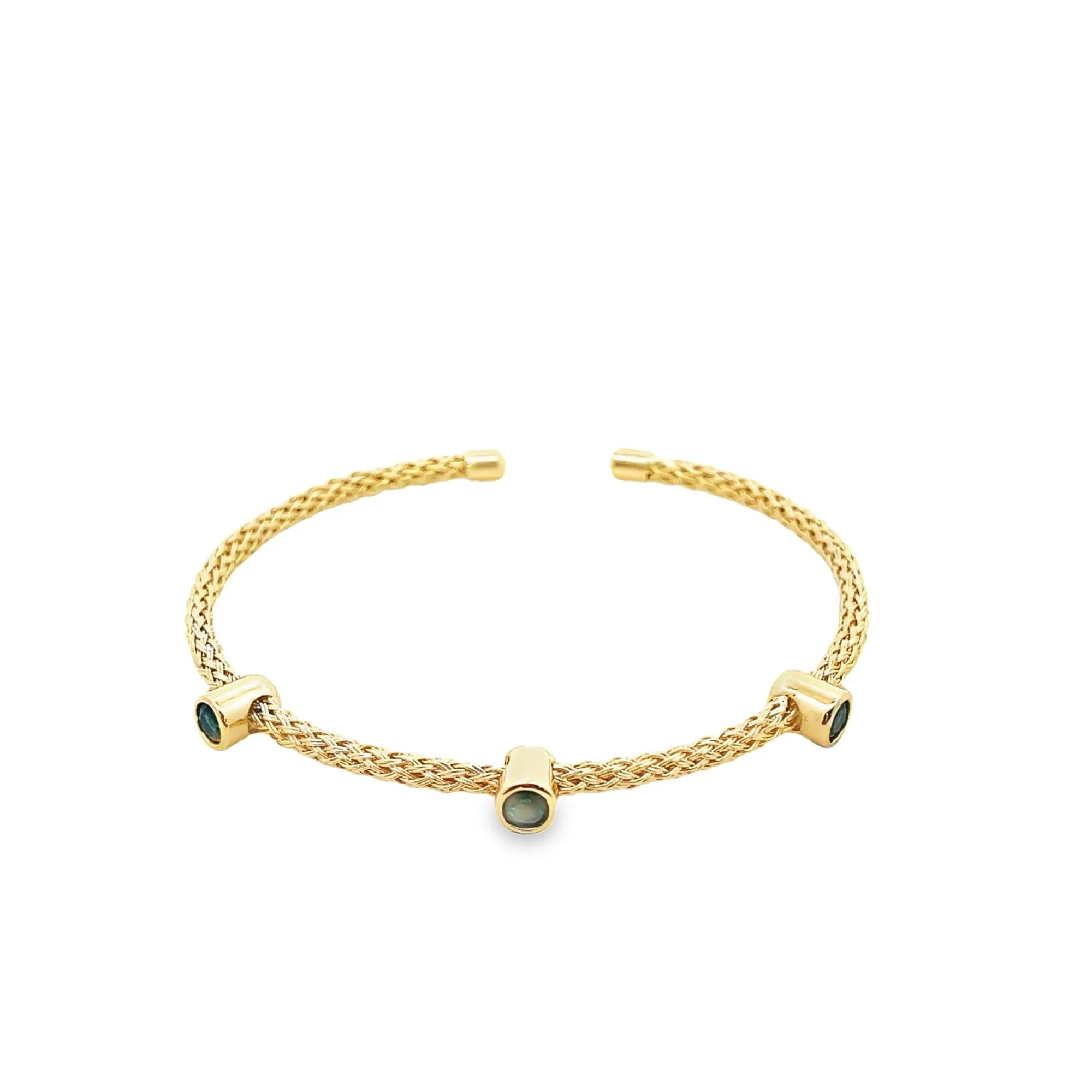 Round CZ Stone Bangle (B62)