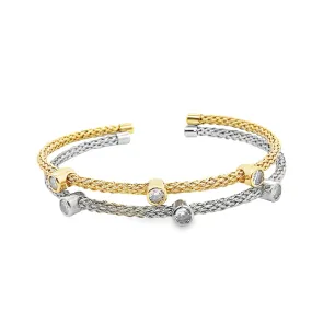 Round CZ Stone Bangle (B62)