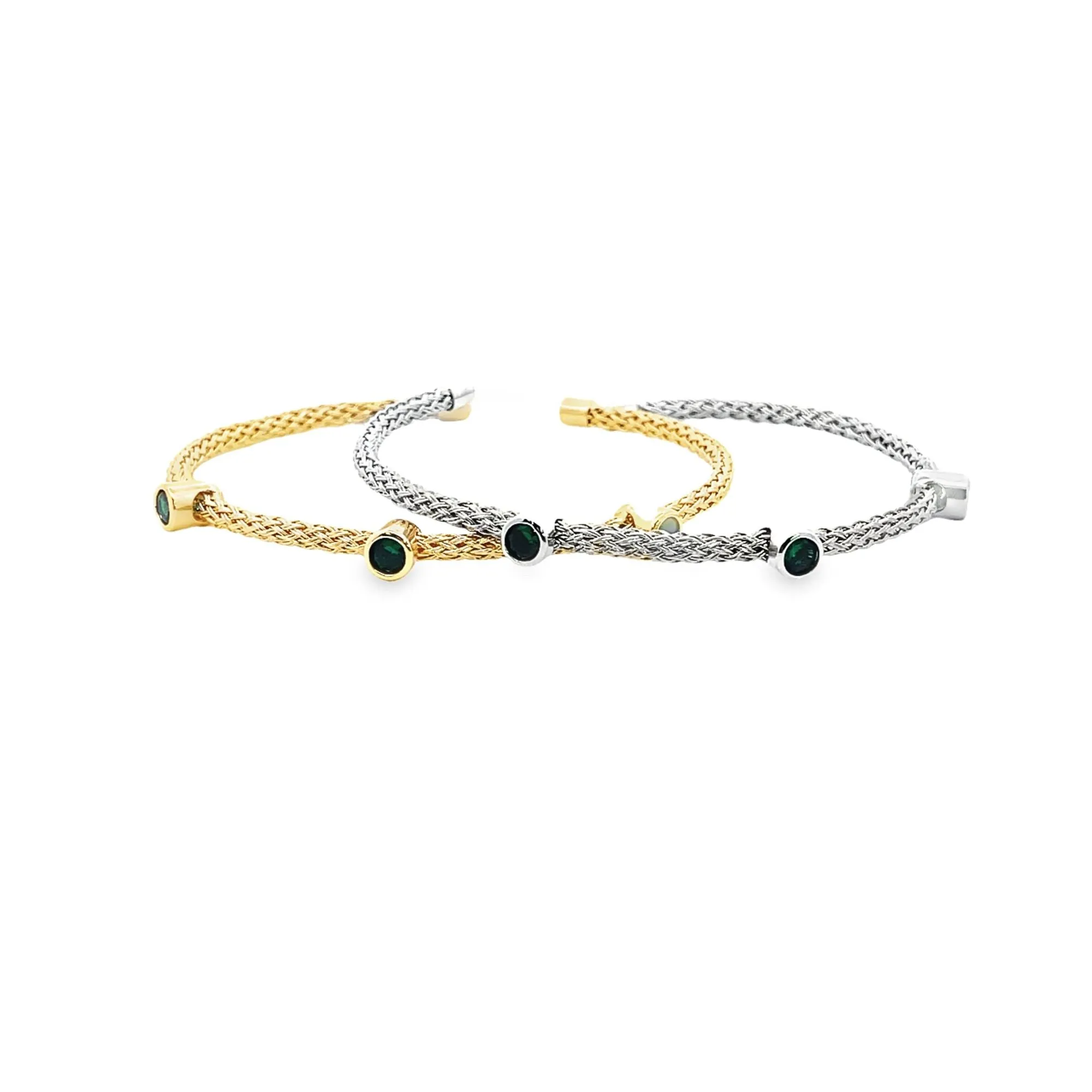 Round CZ Stone Bangle (B62)