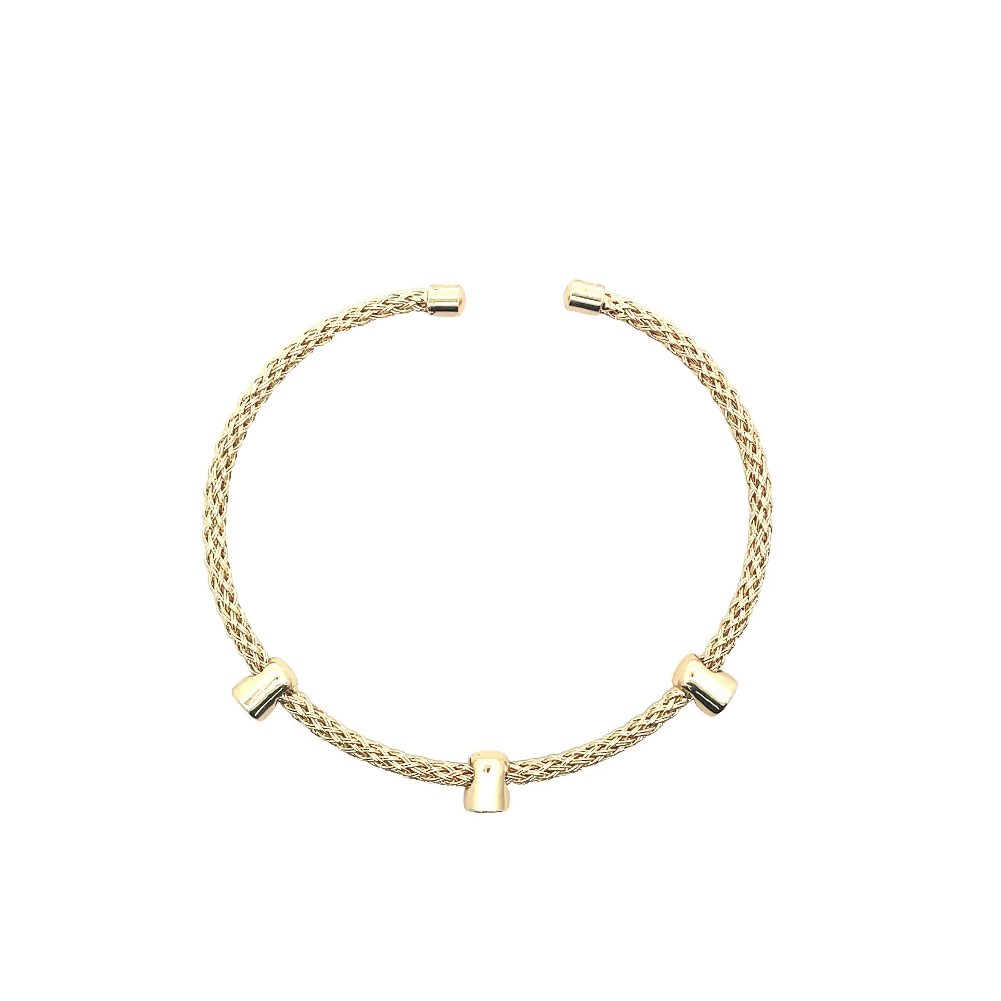 Round CZ Stone Bangle (B62)