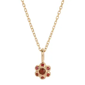 Ruby Flower Necklace