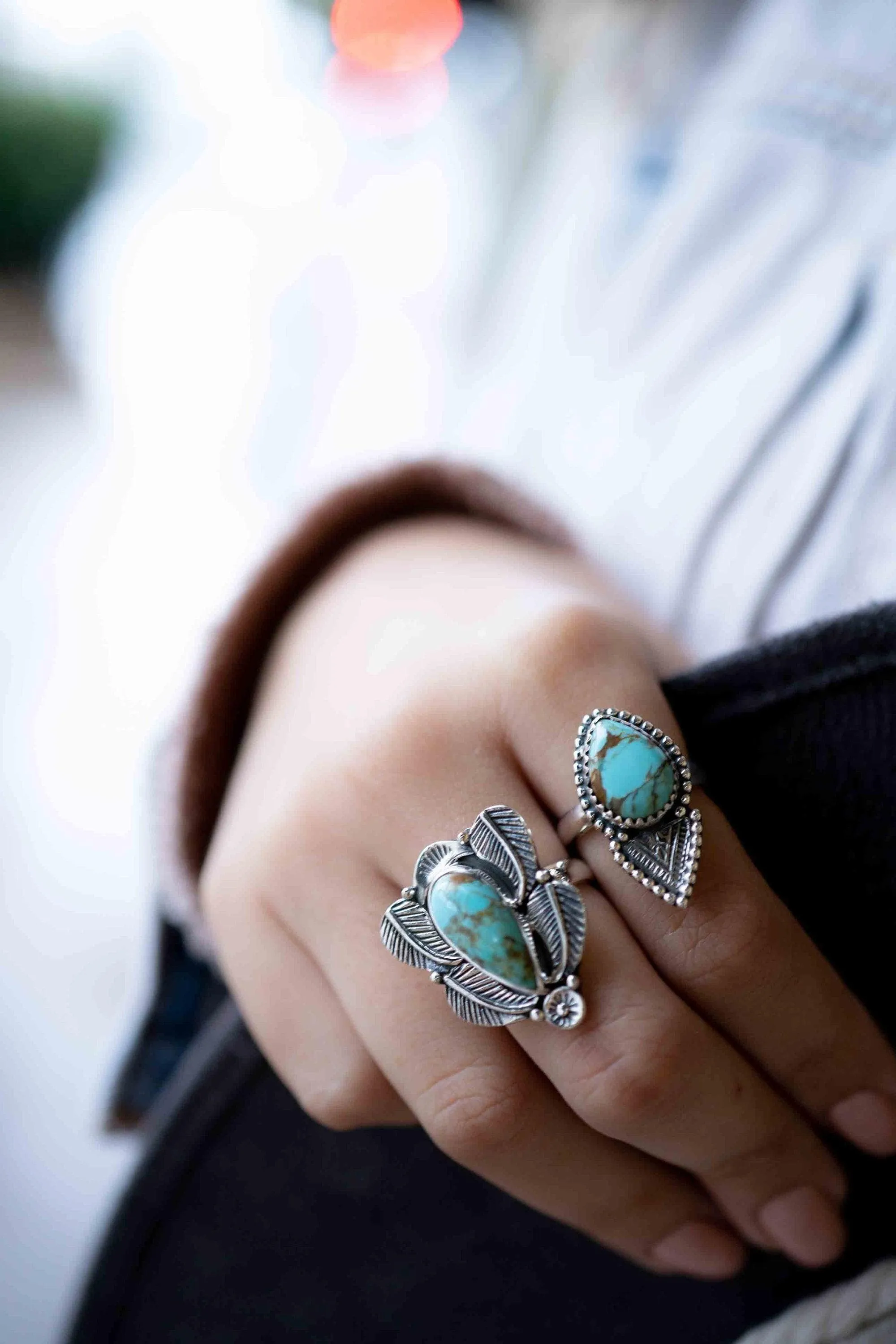 Salety Ring ~ Turquoise ~ Sterling Silver 925 ~ MR283