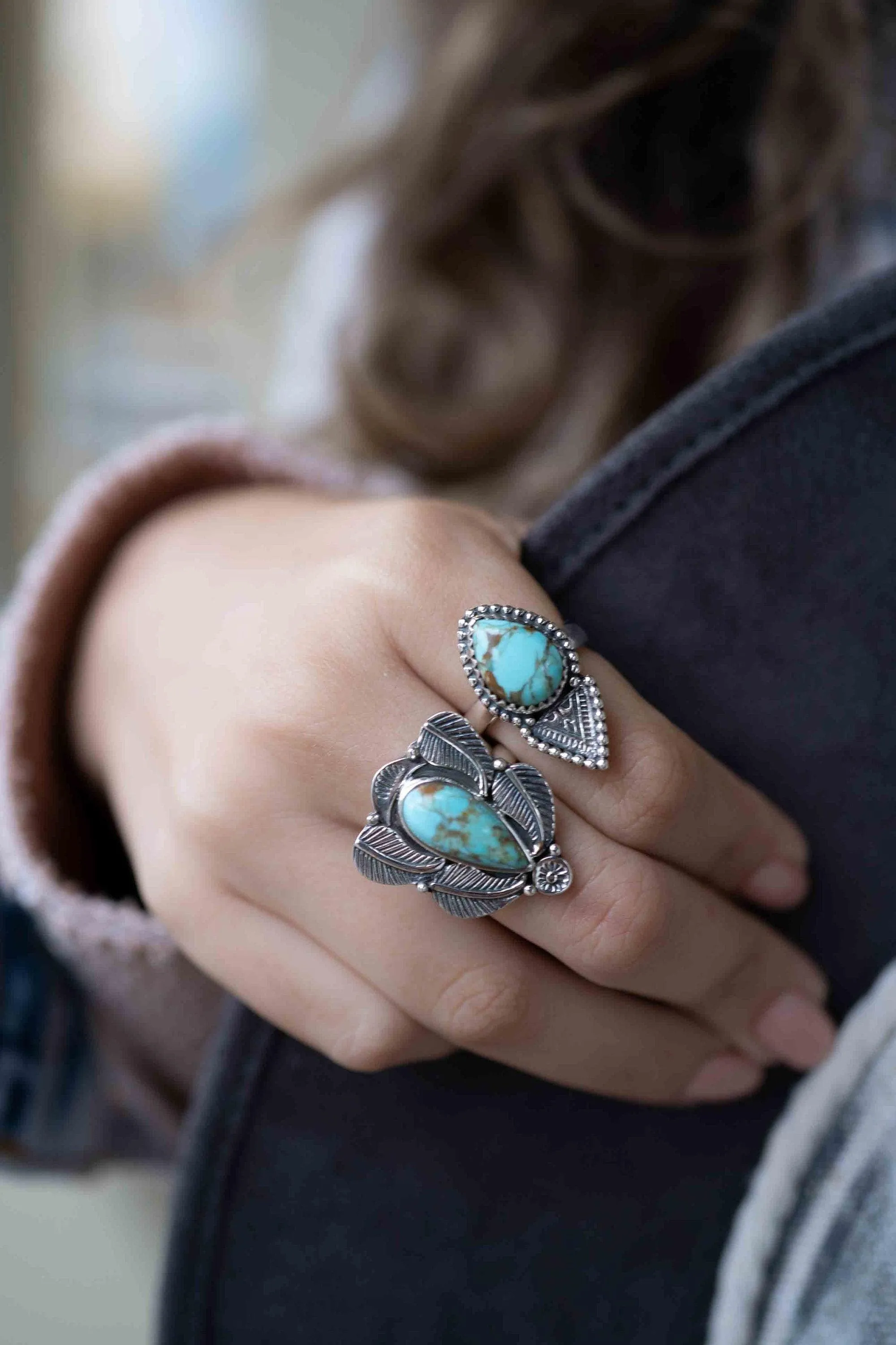 Salety Ring ~ Turquoise ~ Sterling Silver 925 ~ MR283