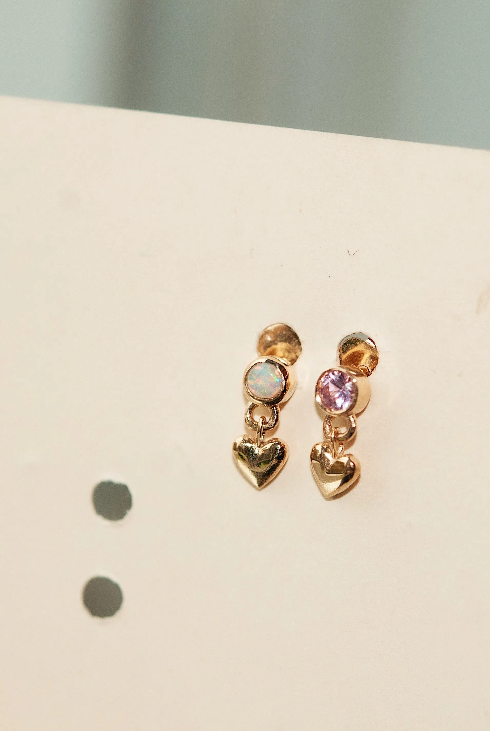 Sapphire Baby Heart Earring