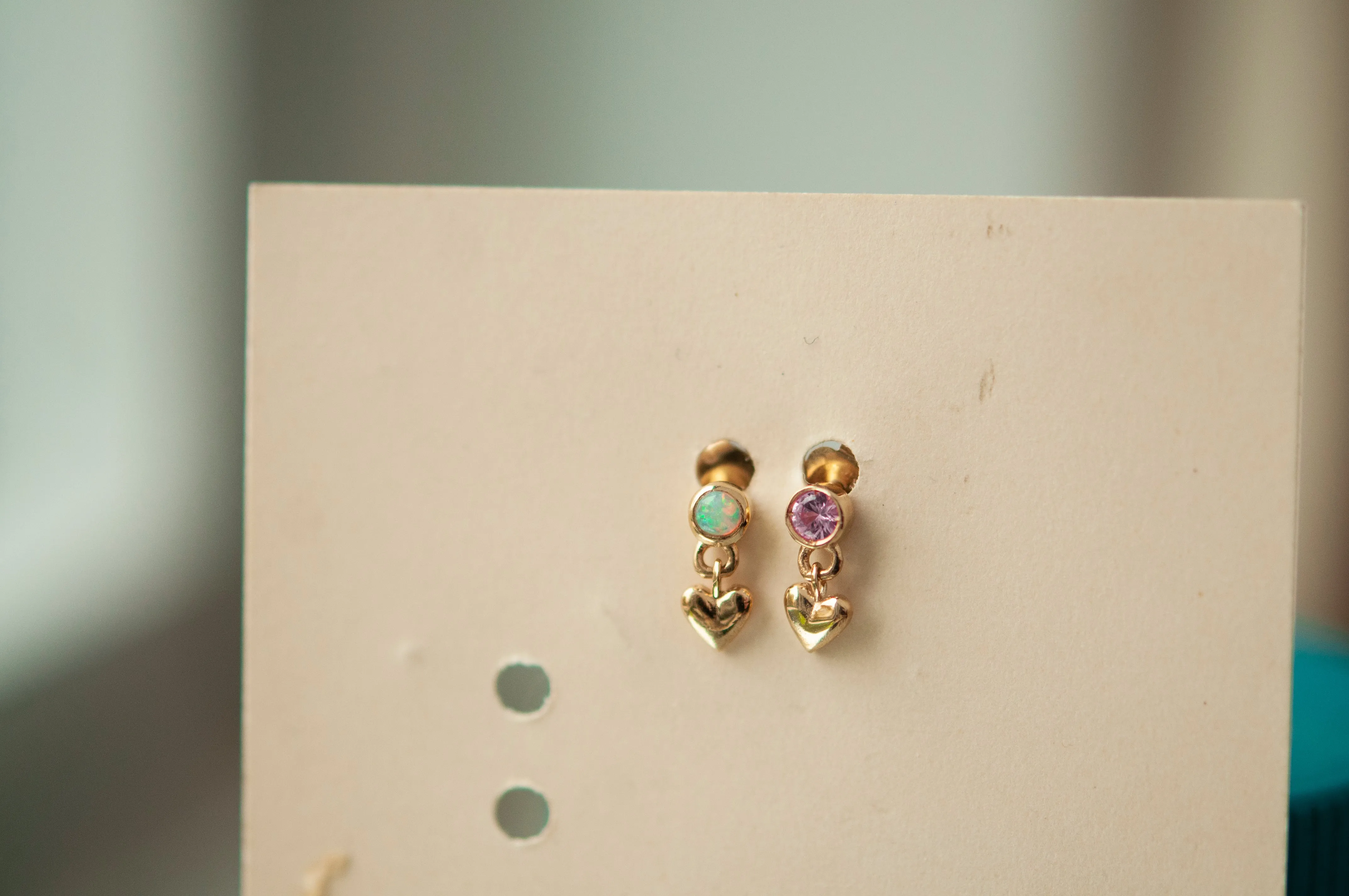 Sapphire Baby Heart Earring