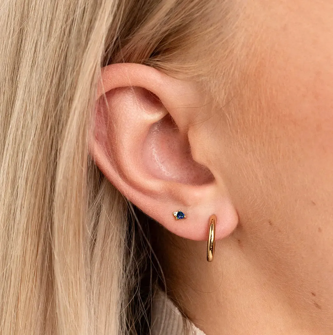 September Sapphire Birthstone Studs
