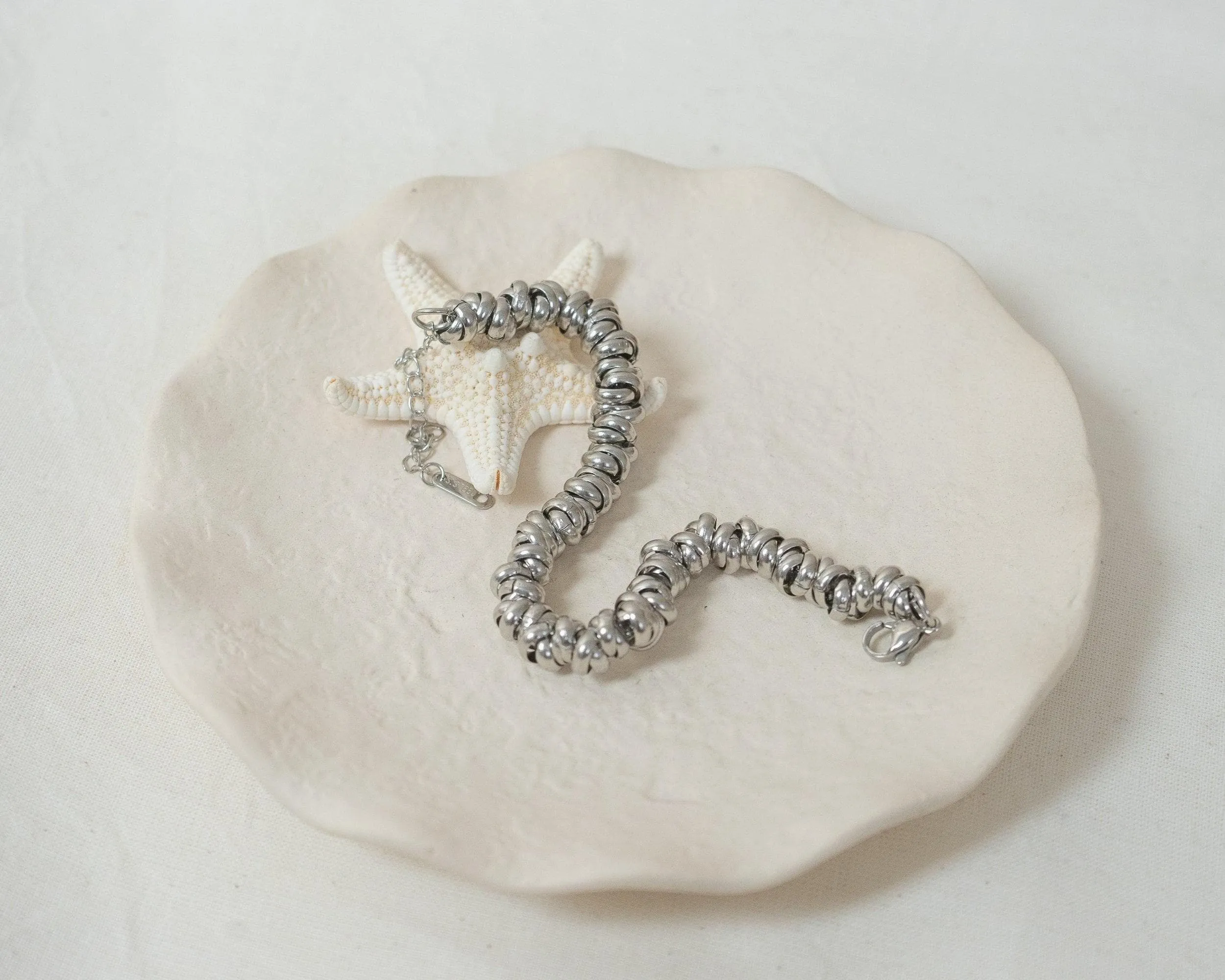 Silver Rings Chain Bracelet