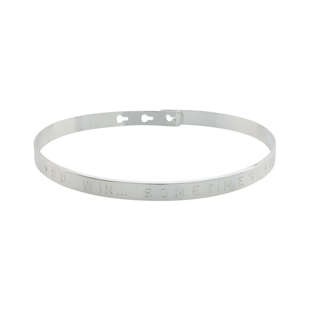 Silver Sometimes you win... Sometimes you learn Bracelet