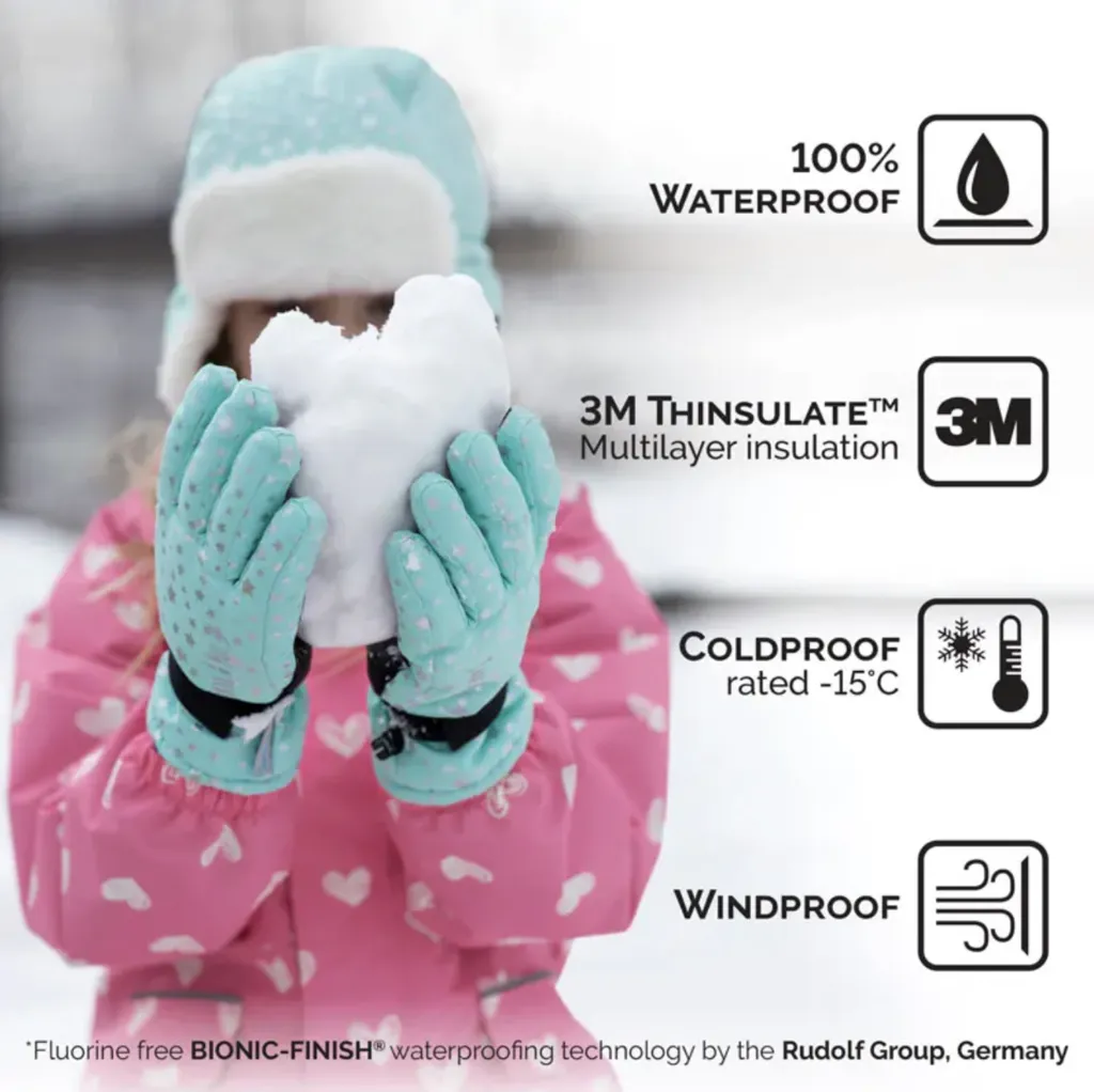 Size XL(8-10): Jan & Jul Heather Grey Waterproof GLOVES NEW