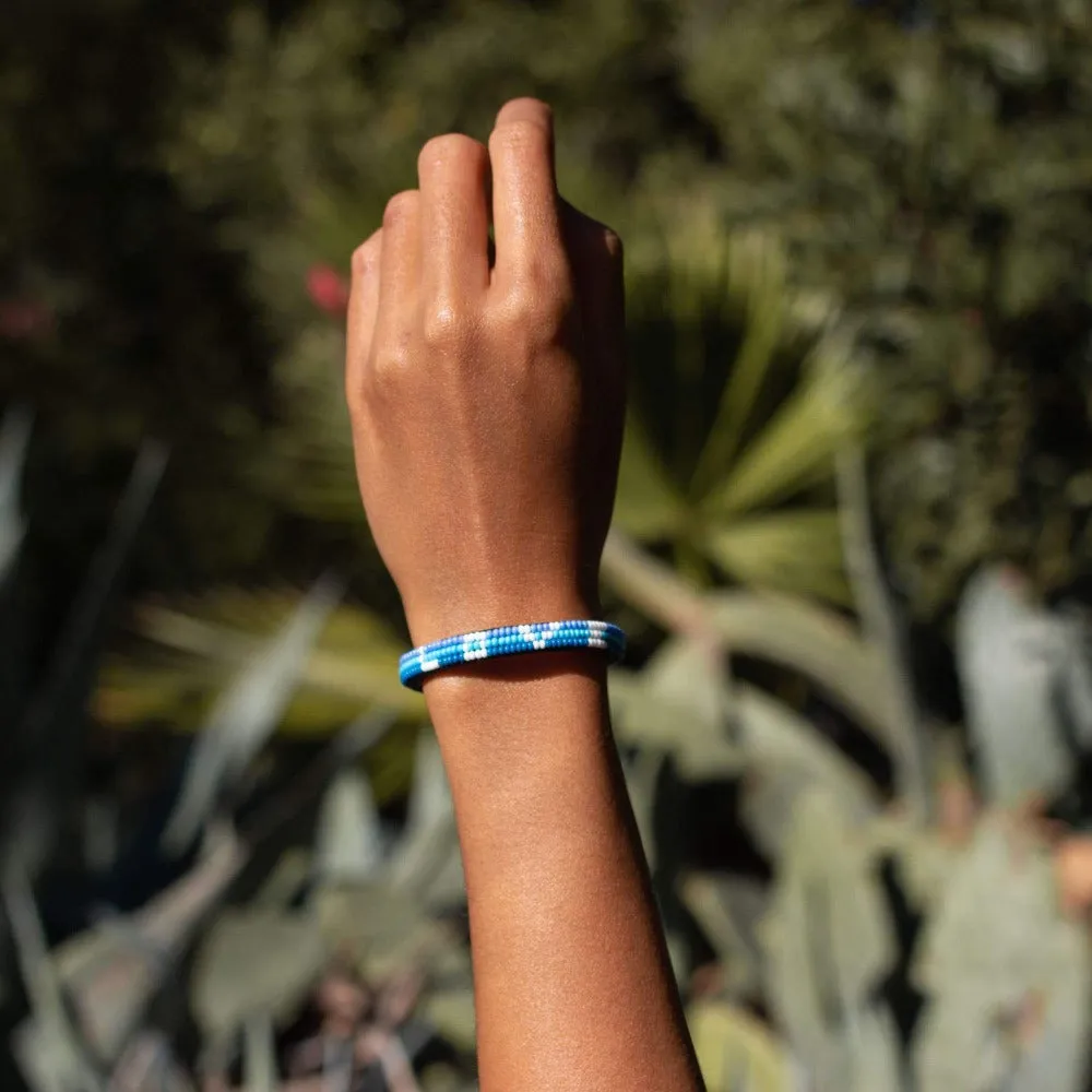 Skinny Ombré LOVE Bracelet - Aquamarine