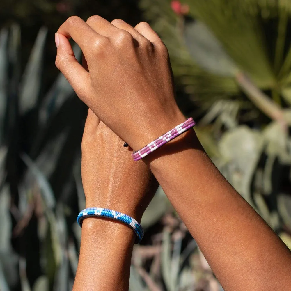 Skinny Ombré LOVE Bracelet - Aquamarine