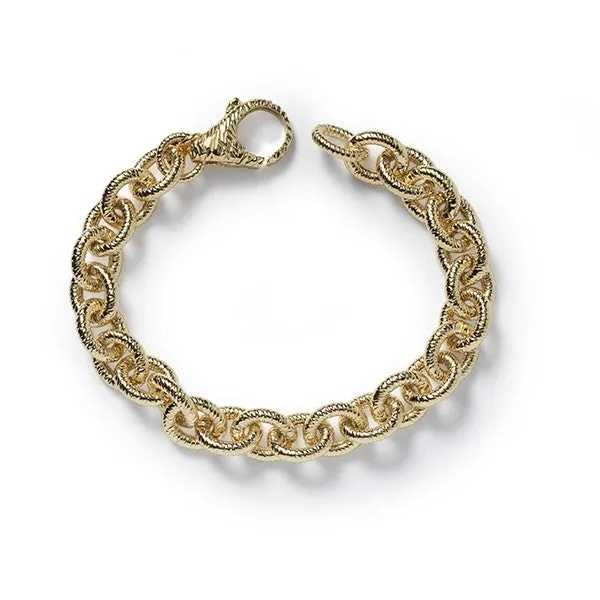 Southern Gates Sterling Silver Gold Plated Anna Link Bracelet, 7.5" (97117)