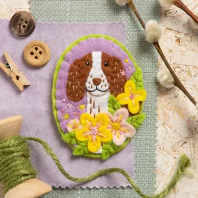 Springer Spaniel Felt Craft Brooch Kit