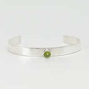 Sterling Silver Cuff Bracelet - Pretty Peridot