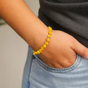 Stoned Heart Yellow - Stone Heart Accent Bracelet