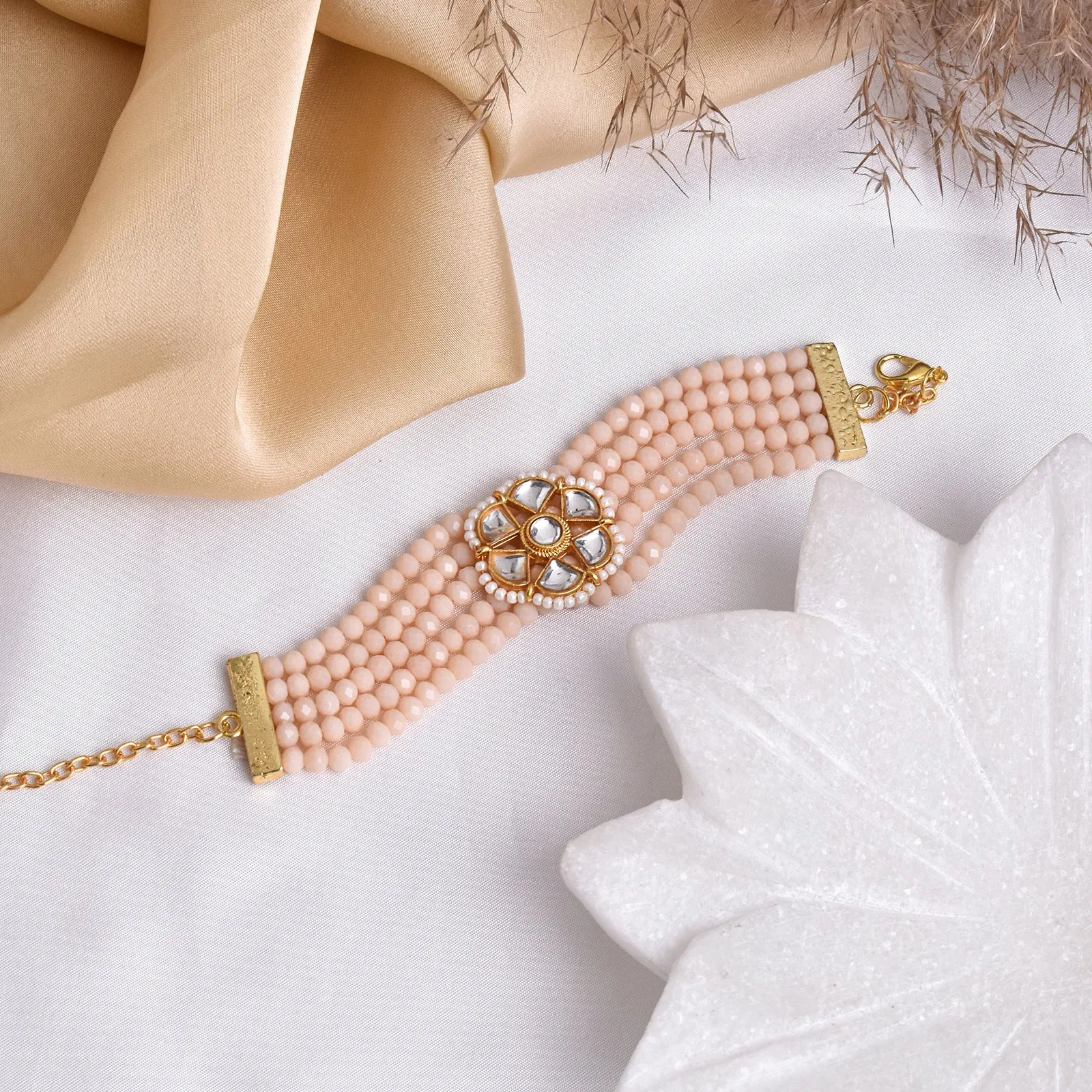 Teejh Adhira Light Pink Beaded Bracelet