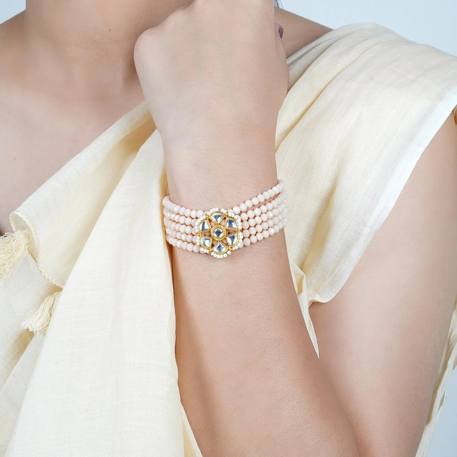Teejh Adhira Light Pink Beaded Bracelet