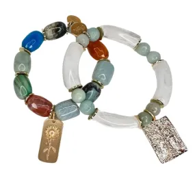 Tree Of Life Or Sunflower Bangle Bracelet