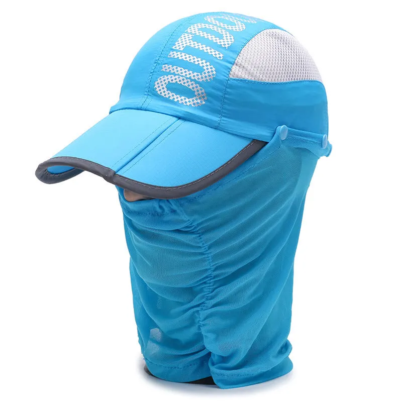 Unisex Baseball Cap UPF 50 with Face Covering